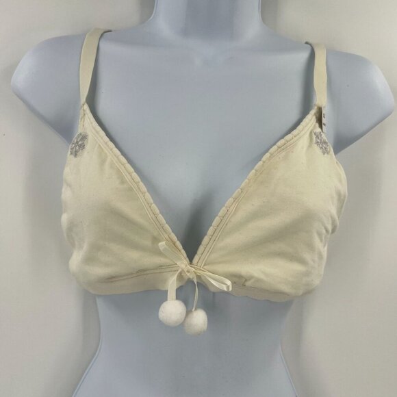 PINK Victoria's Secret XL Powder Puff Bralette Snowflake Pom Pom Triangle - Picture 6 of 13